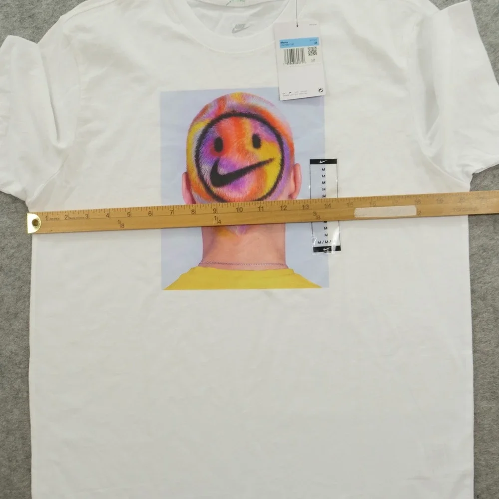 Nike x J Balvin Shirt Mens Medium White Graphic Print Crew Neck Short Sleeve New